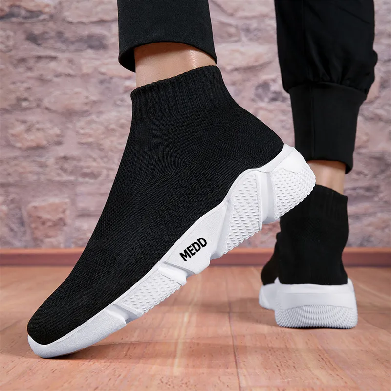 Medd Casual Shoes Unisex High Top Black-9