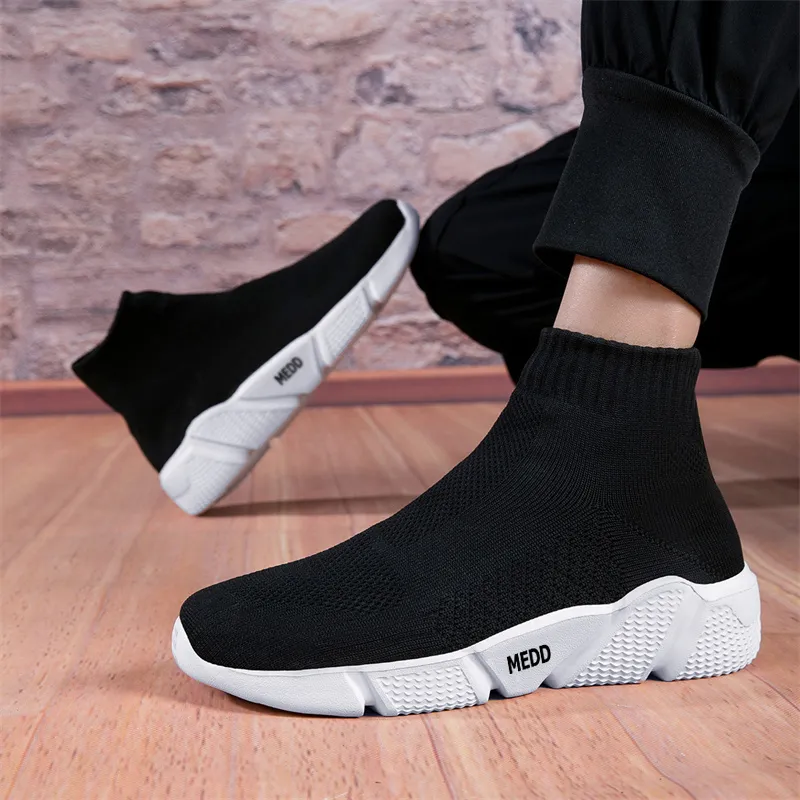 Medd Casual Shoes Unisex High Top Black-5