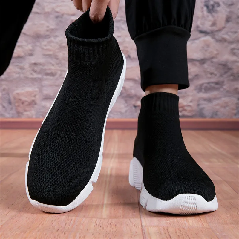 Medd Casual Shoes Unisex High Top Black-6