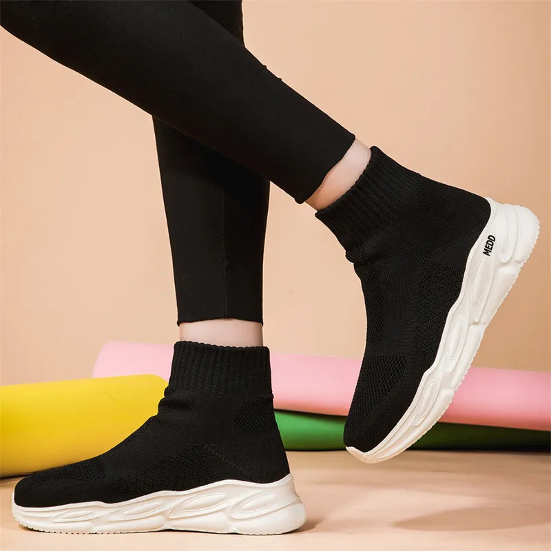 Medd Casual Shoes Women's High Top Black-5