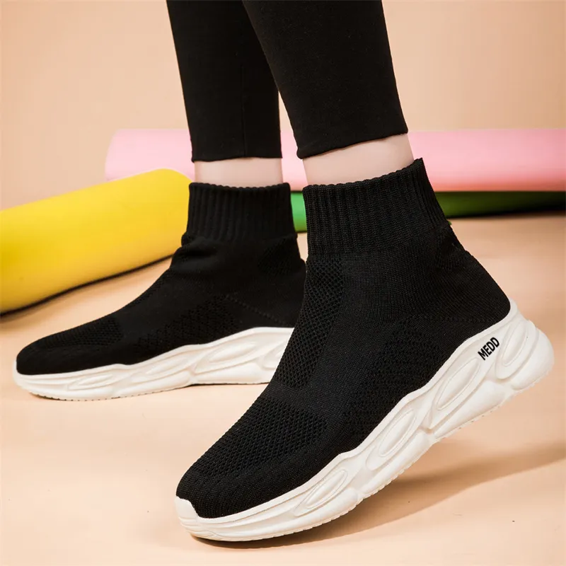 Medd Casual Shoes Women's High Top Black-1