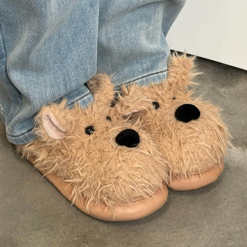Dream Eater Home Slippers White/Brown-24