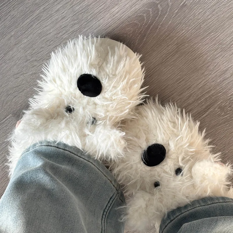 Dream Eater Home Slippers White/Brown-16