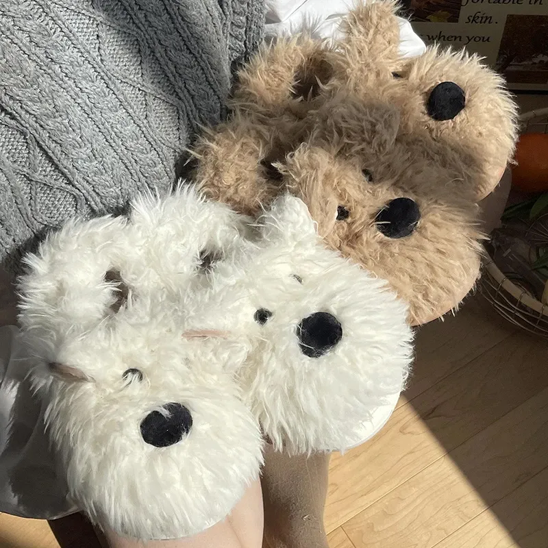 Dream Eater Home Slippers White/Brown-8