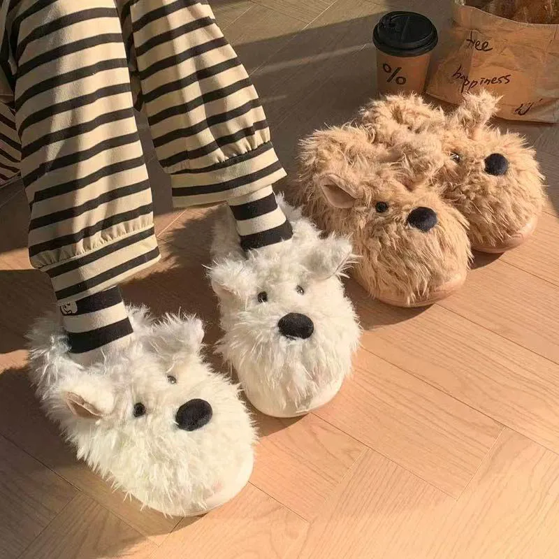 Dream Eater Home Slippers White/Brown-18