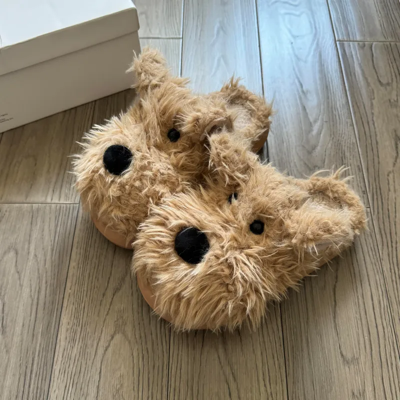 Dream Eater Home Slippers White/Brown-12