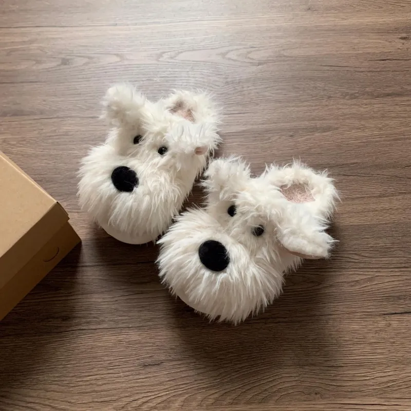 Dream Eater Home Slippers White/Brown-2