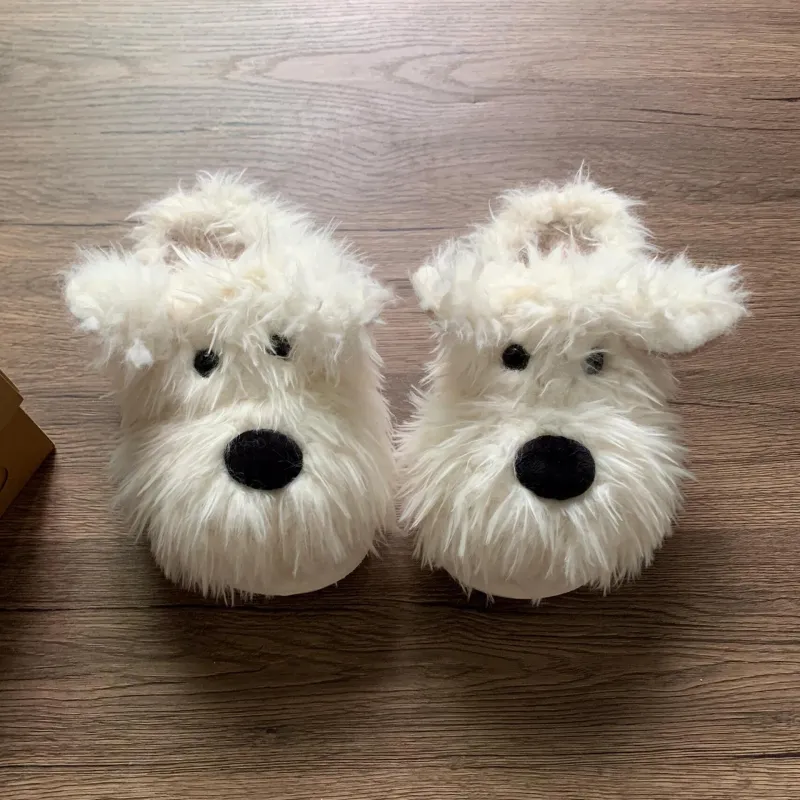 Dream Eater Home Slippers White/Brown-17