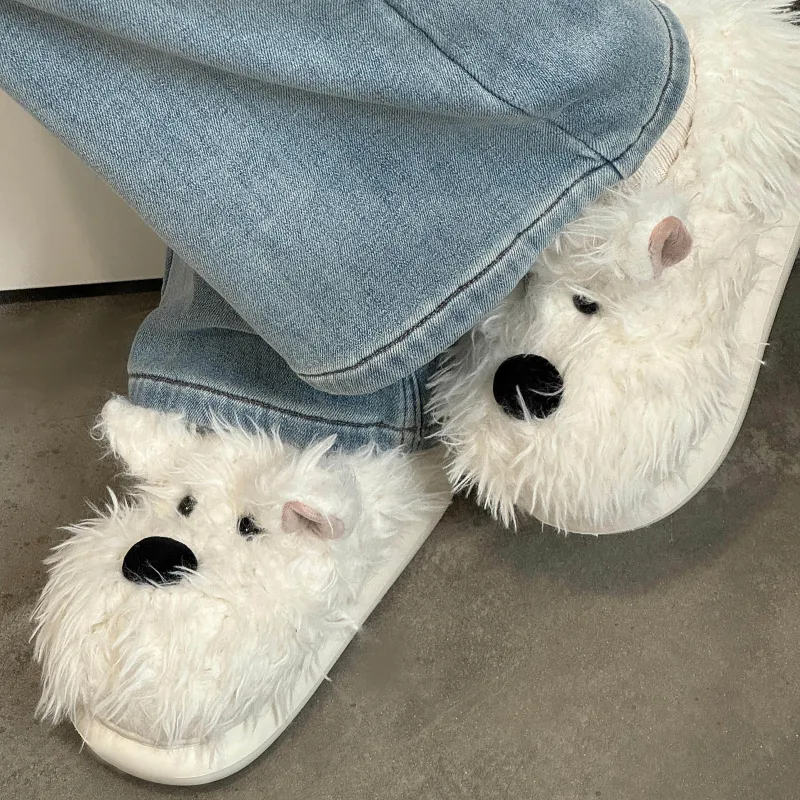 Dream Eater Home Slippers White/Brown-15