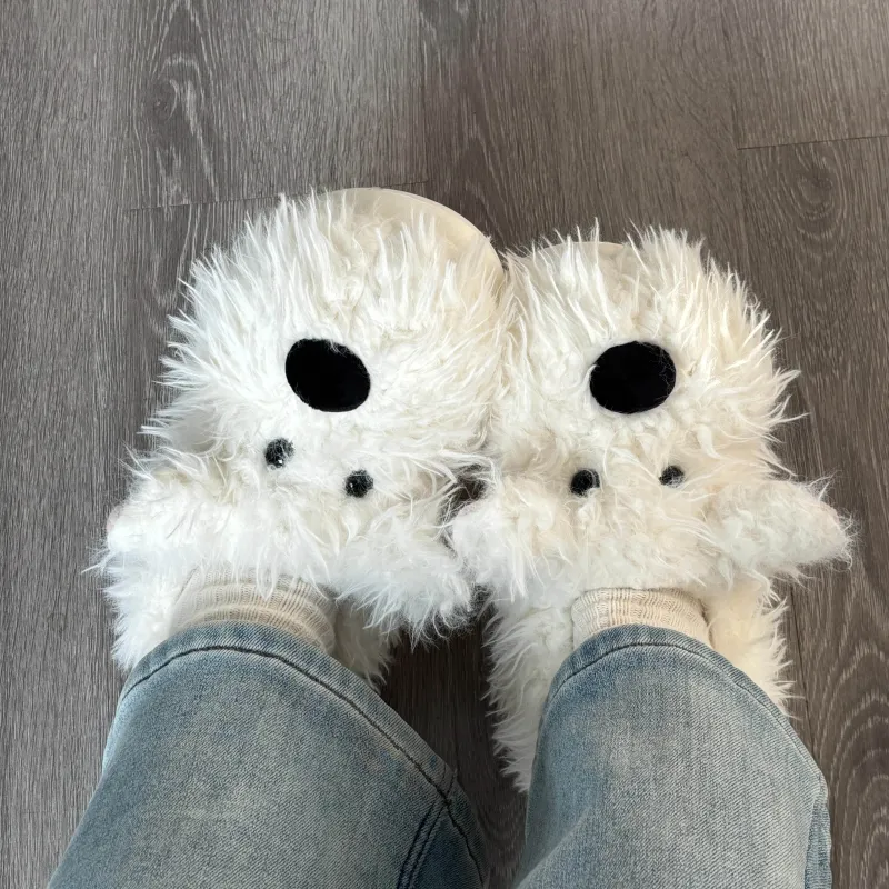 Dream Eater Home Slippers White/Brown-19