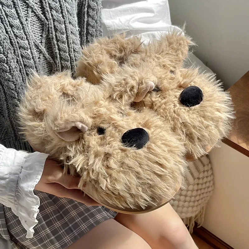 Dream Eater Home Slippers White/Brown-10