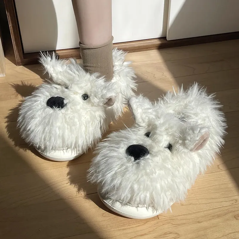 Dream Eater Home Slippers White/Brown-1