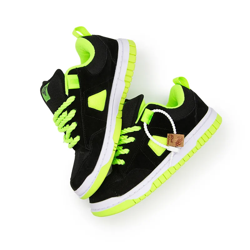 Shionpo Casual Shoes Unisex Low Top Green-5