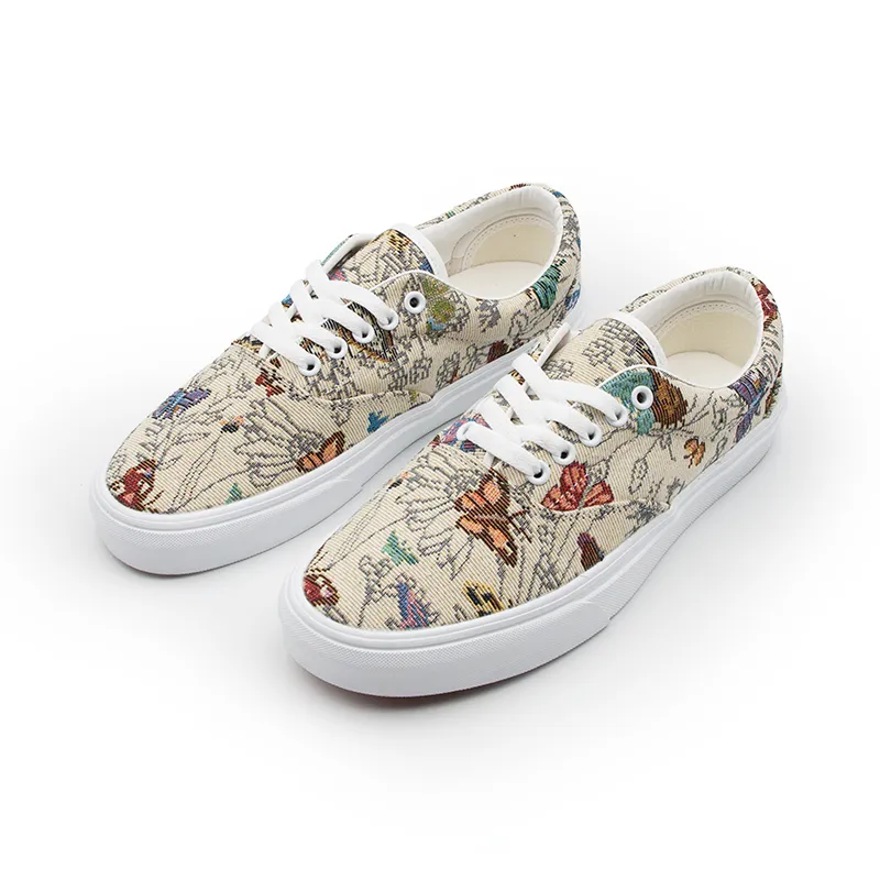 Shionpo Abrasion Resistant, Lightweight, And Breathable Low Top Skateboard Shoes Unisex Beige Yellow-2