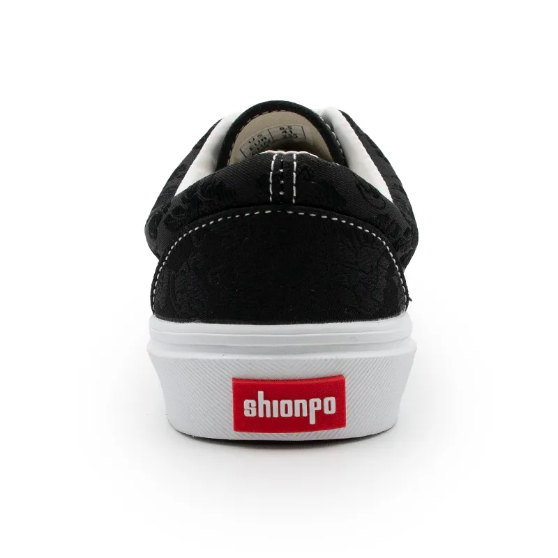 Shionpo Skateboard Shoes Unisex Low Top Black-6