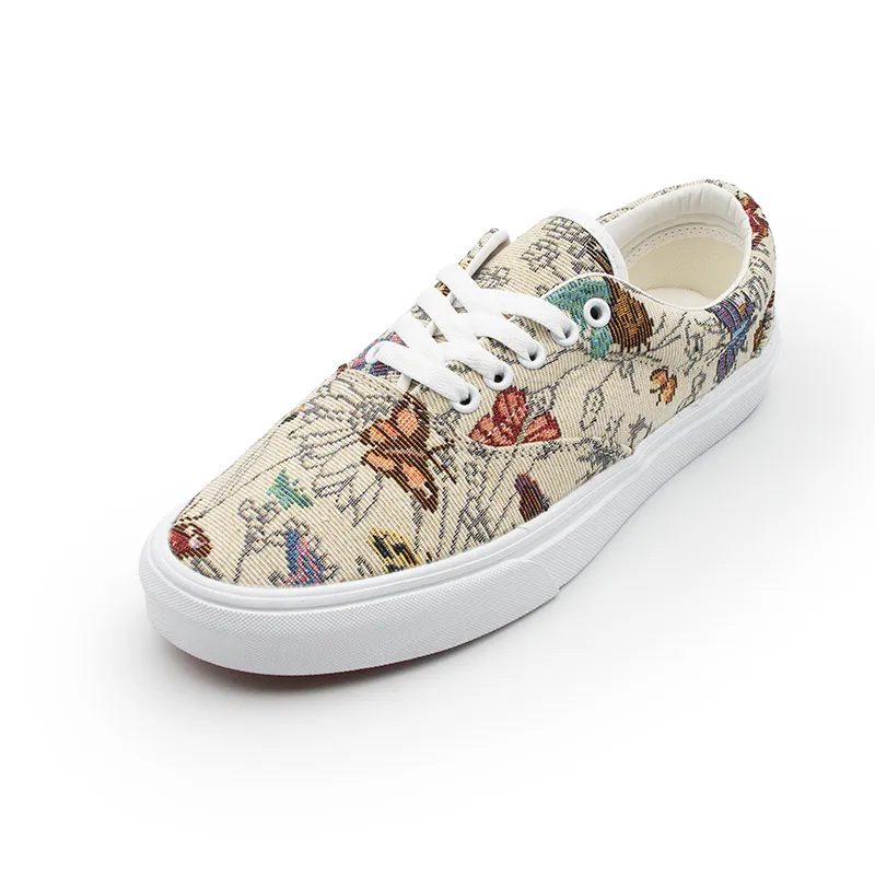 Shionpo Abrasion Resistant, Lightweight, And Breathable Low Top Skateboard Shoes Unisex Beige Yellow-1