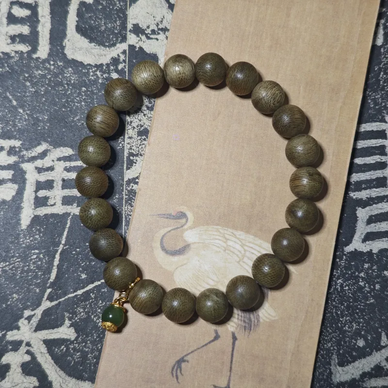 Xian Mu Fang Agarwood Bracelets Unisex Emerald Green-3