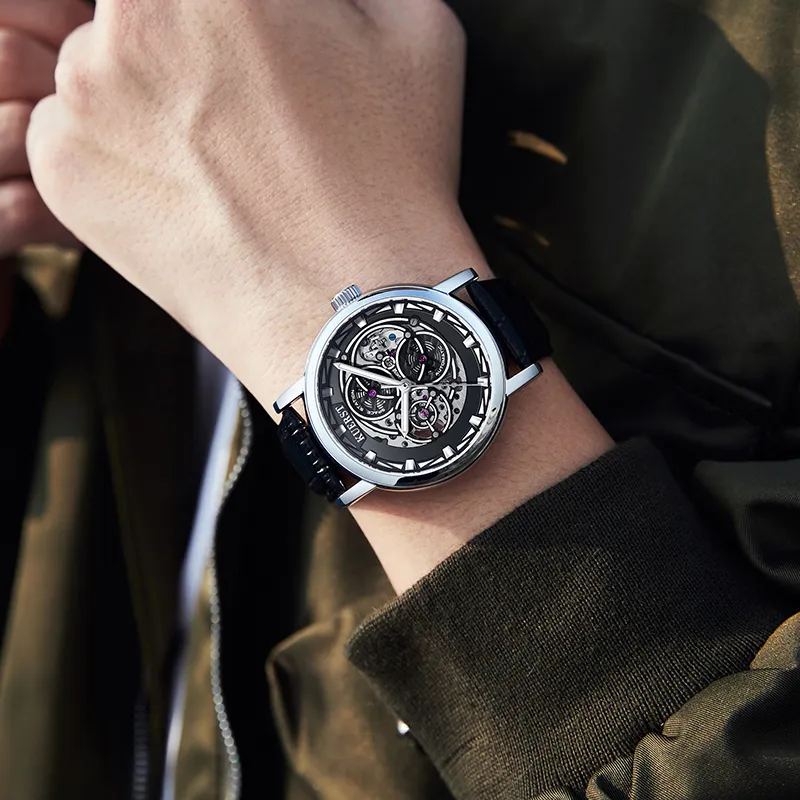 KUERST Automatic Mechanical Movement Watch Men's Watches Black Dial-3