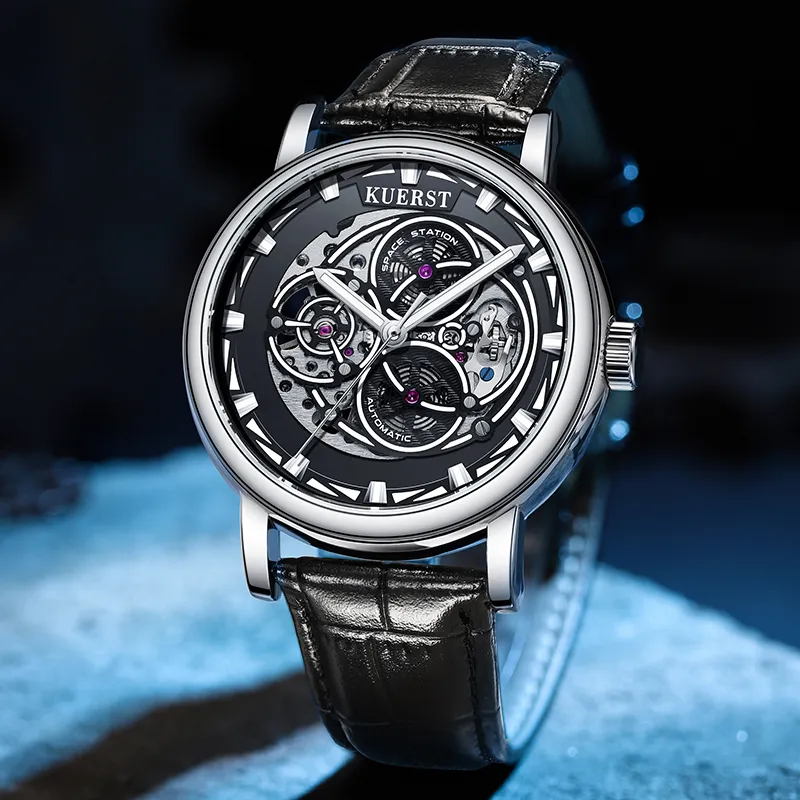 KUERST Automatic Mechanical Movement Watch Men's Watches Black Dial-1