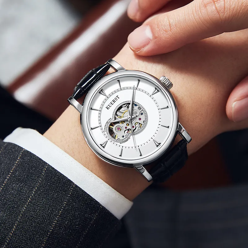 KUERST Automatic Mechanical Movement Watch Men's Watches White Dial-1
