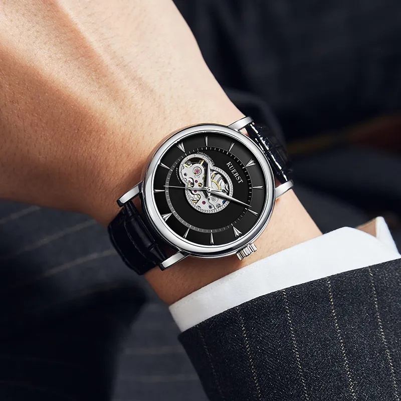 KUERST Automatic Mechanical Movement Watch Men's Watches White Dial-4