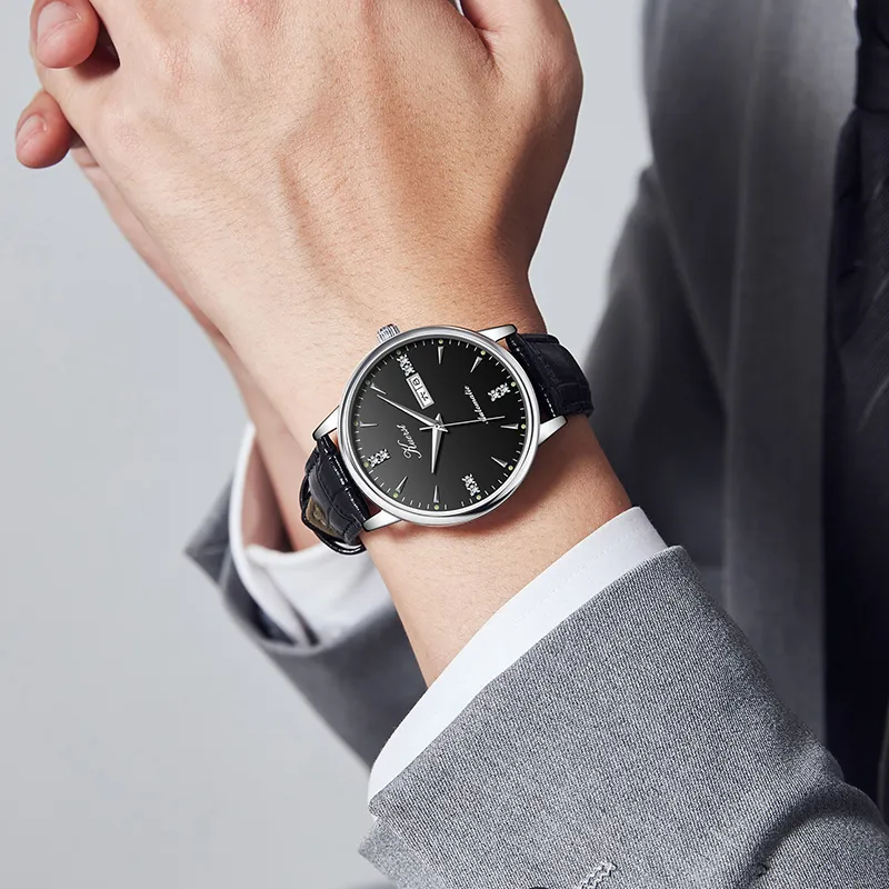 KUERST Automatic Mechanical Movement Watch Men's Watches White Dial-4