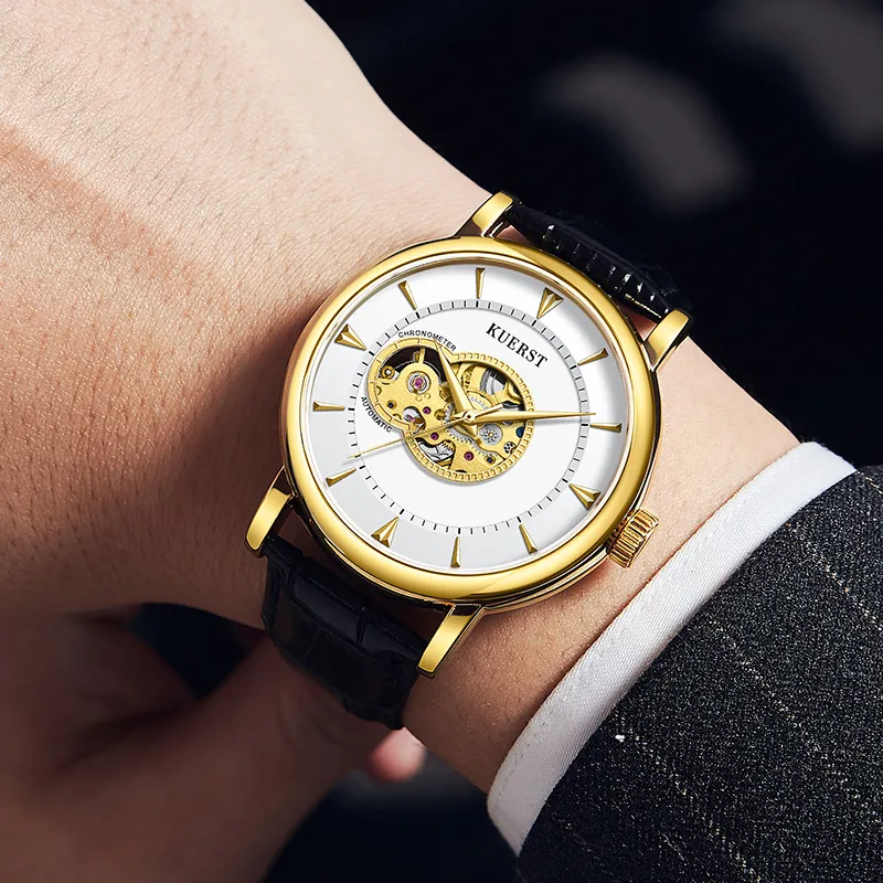 KUERST Automatic Mechanical Movement Watch Men's Watches White Dial-8