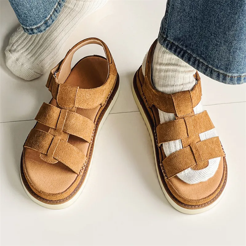 ΛOLUNKΛ Beach Sandals Unisex Black-7