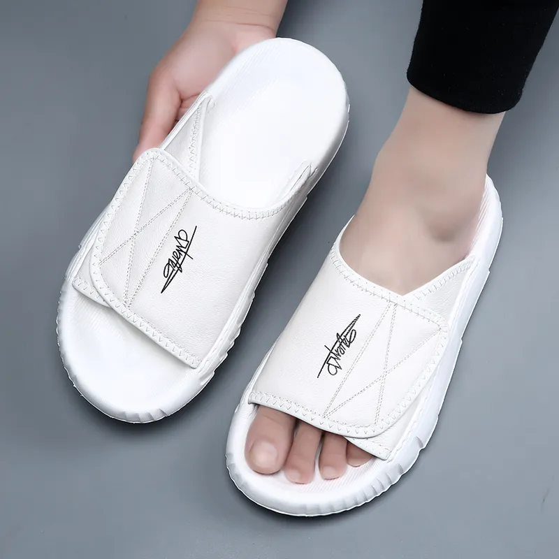 ΛOLUNKΛ Stitching Abrasion Resistant Antibacterial Slide Slippers Men's-4
