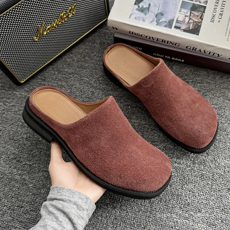 ΛOLUNKΛ Stitching Odor Resistant Slip Resistant Closed Toe Slippers Men's-23