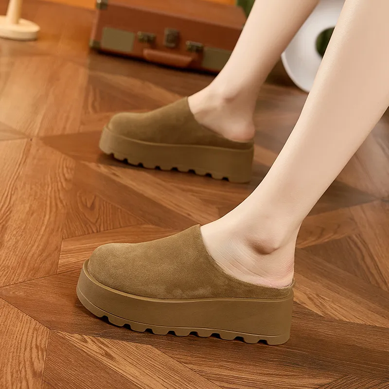 ΛOLUNKΛ Abrasion Resistant Slip Resistant Closed Toe Slippers Women's-4