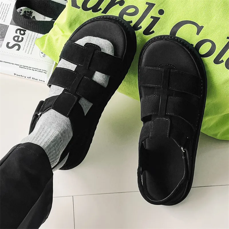 ΛOLUNKΛ Beach Sandals Unisex Black-14