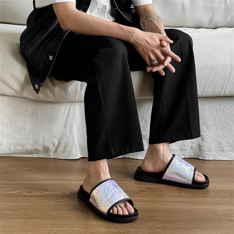 ΛOLUNKΛ Abrasion Resistant Slide Slippers Men's-4