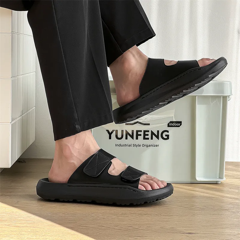 ΛOLUNKΛ Slip Resistant Slide Slippers Men's-5