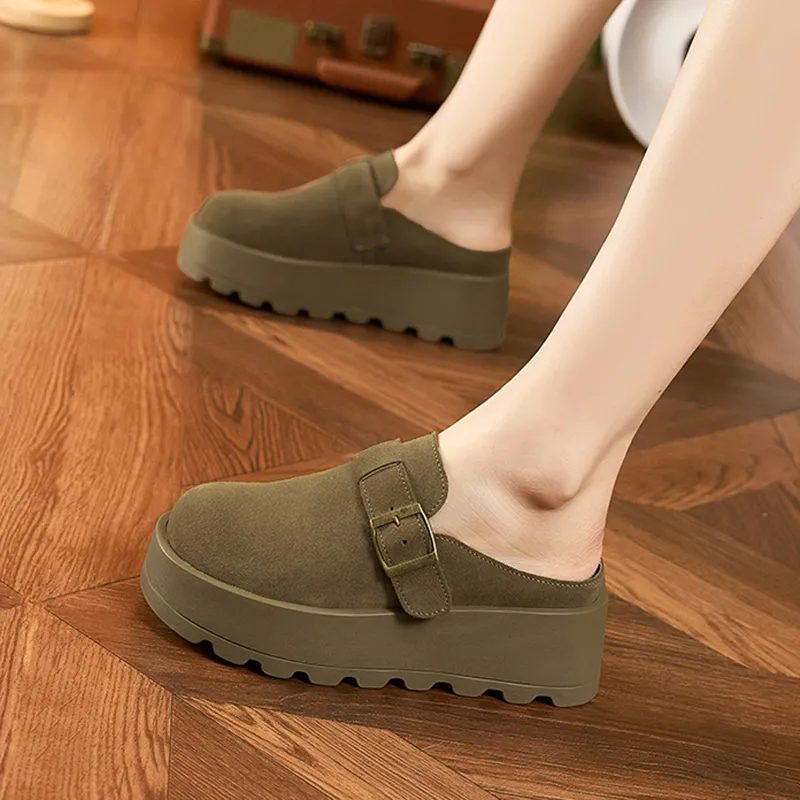ΛOLUNKΛ Abrasion Resistant Slip Resistant Closed Toe Slippers Women's-10