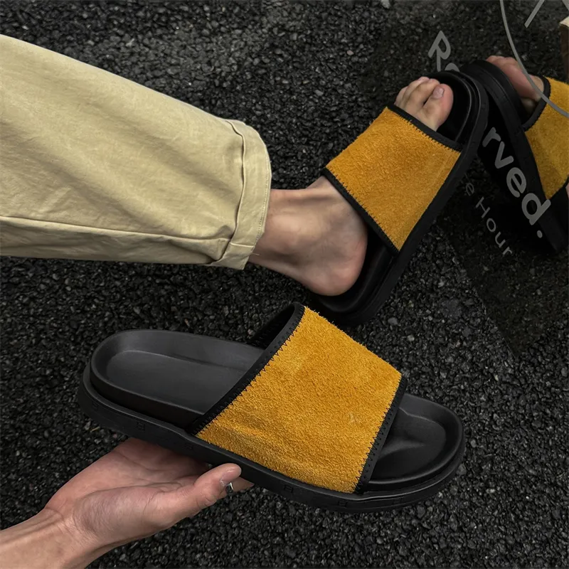 ΛOLUNKΛ Slip Resistant Slide Slippers Men's-11