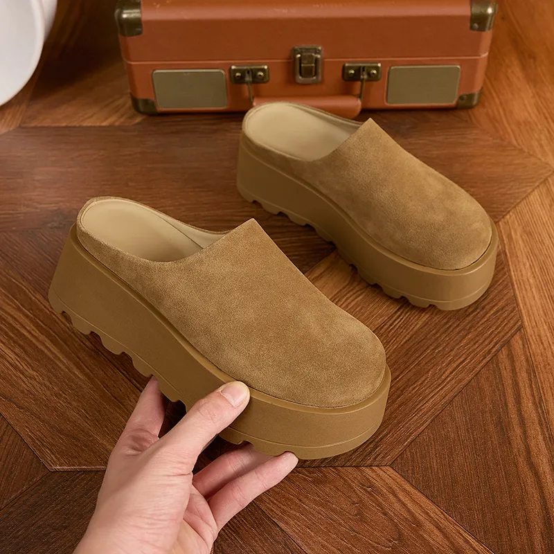 ΛOLUNKΛ Abrasion Resistant Slip Resistant Closed Toe Slippers Women's-7