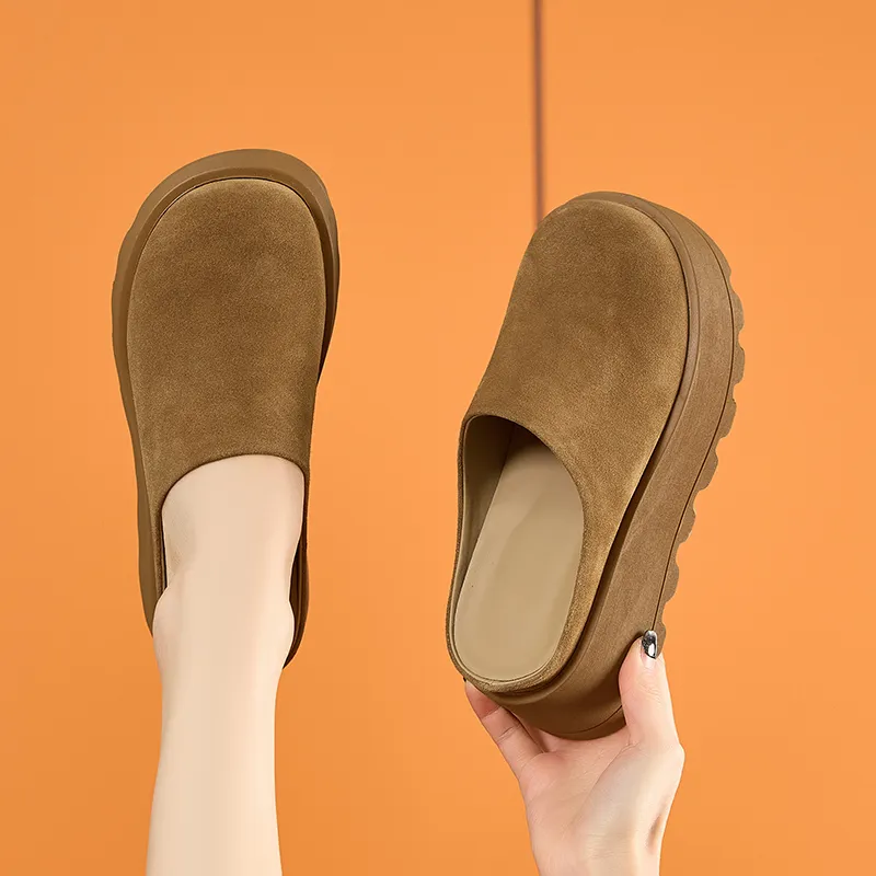 ΛOLUNKΛ Abrasion Resistant Slip Resistant Closed Toe Slippers Women's-2