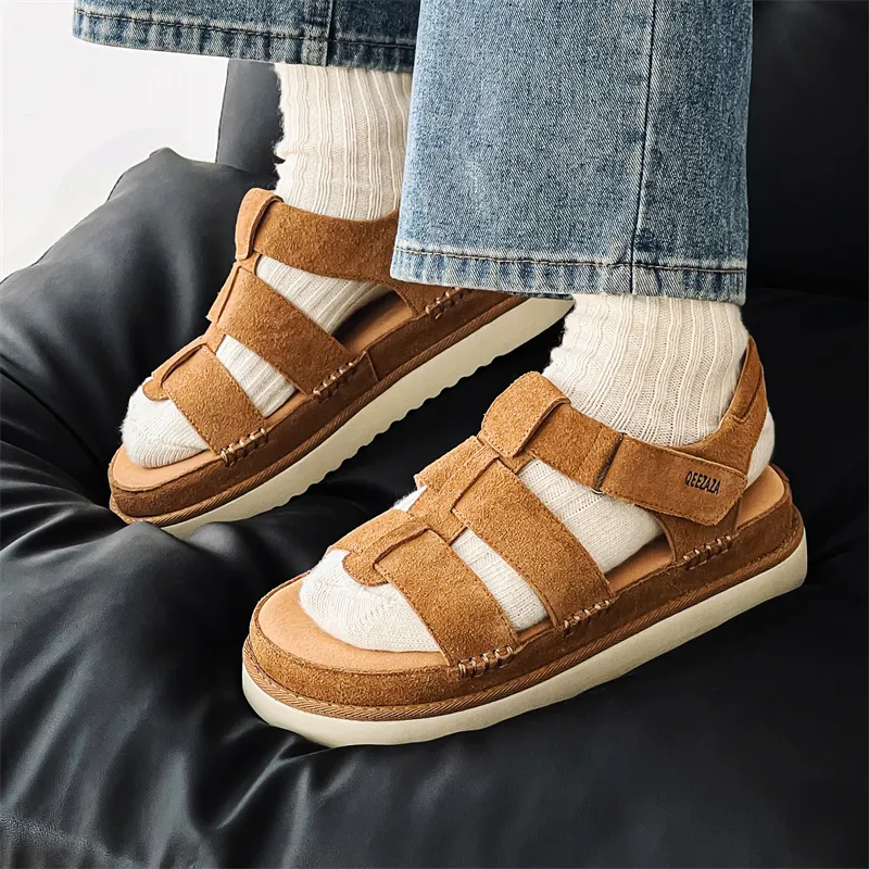 ΛOLUNKΛ Beach Sandals Unisex Black-12