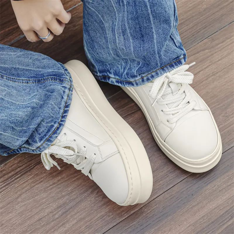 ΛOLUNKΛ Slip Resistant Lightweight Height Increasing Low Top Skateboard Shoes Men's-11