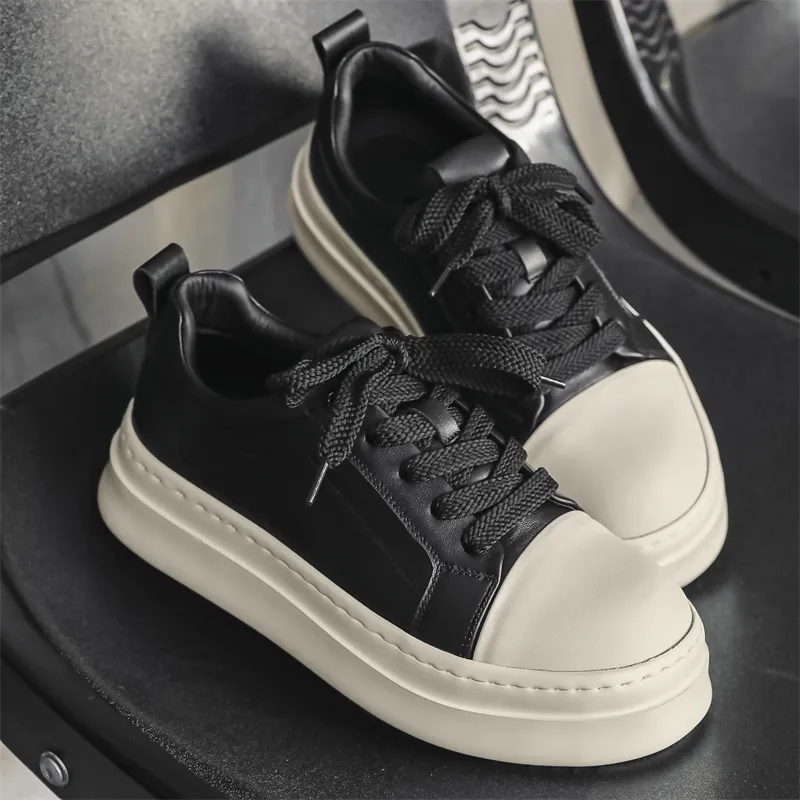 ΛOLUNKΛ Slip Resistant Lightweight Height Increasing Low Top Skateboard Shoes Men's-14