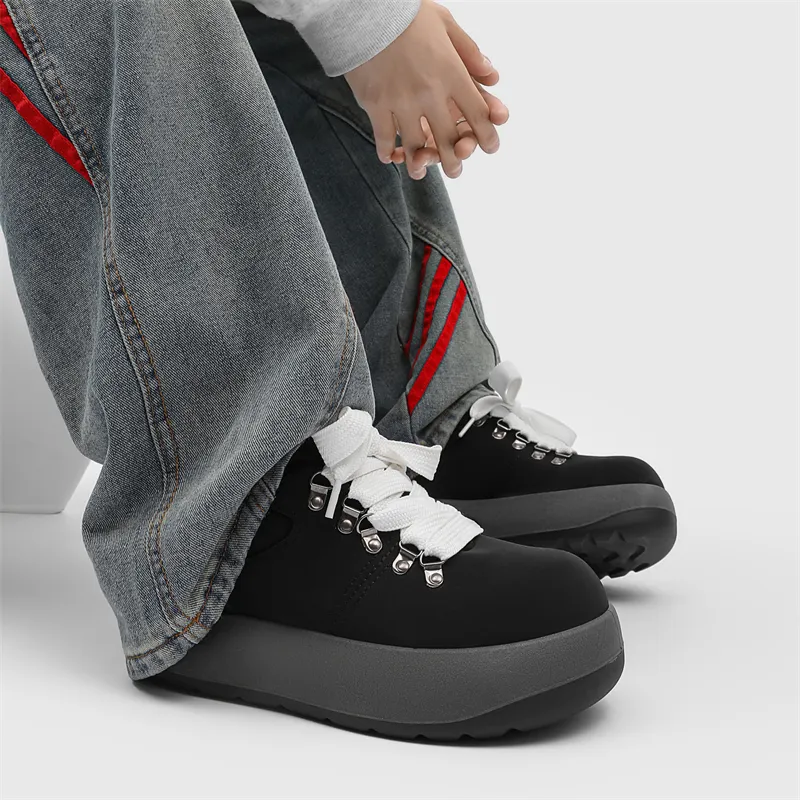 ΛOLUNKΛ Abrasion Resistant Height Increasing Low Top Casual Shoes Men's-5