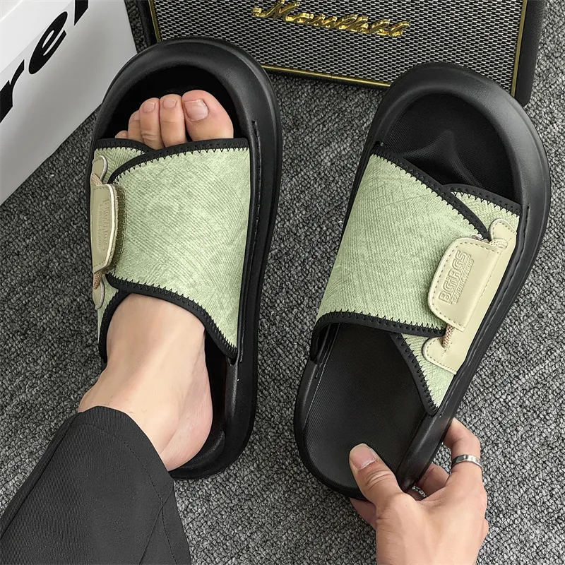ΛOLUNKΛ Slip Resistant Abrasion Resistant Slide Slippers Men's-15