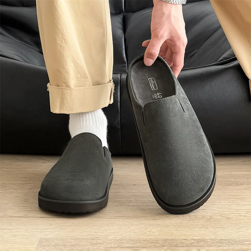 ΛOLUNKΛ Abrasion Resistant Slip Resistant Closed Toe Slippers Unisex-8