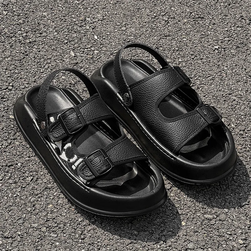 ΛOLUNKΛ Beach Sandals Men's Black-3