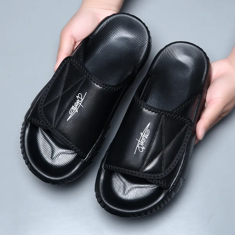 ΛOLUNKΛ Stitching Abrasion Resistant Antibacterial Slide Slippers Men's-12