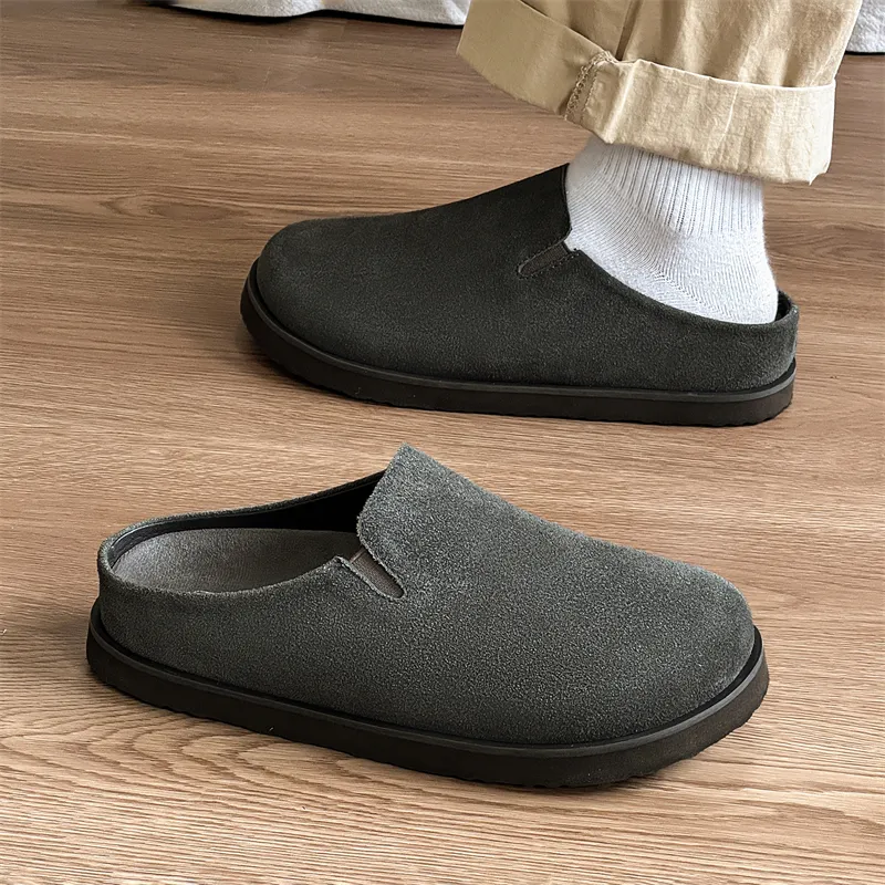 ΛOLUNKΛ Abrasion Resistant Slip Resistant Closed Toe Slippers Unisex-12