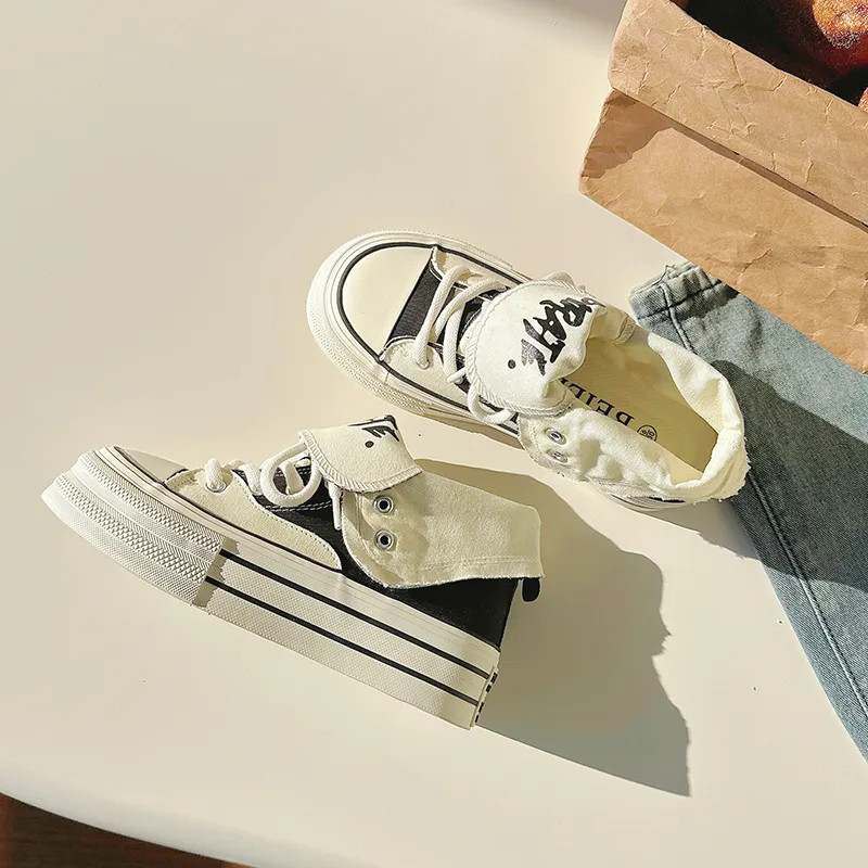 ΛOLUNKΛ High Top Canvas Shoes Women's-2