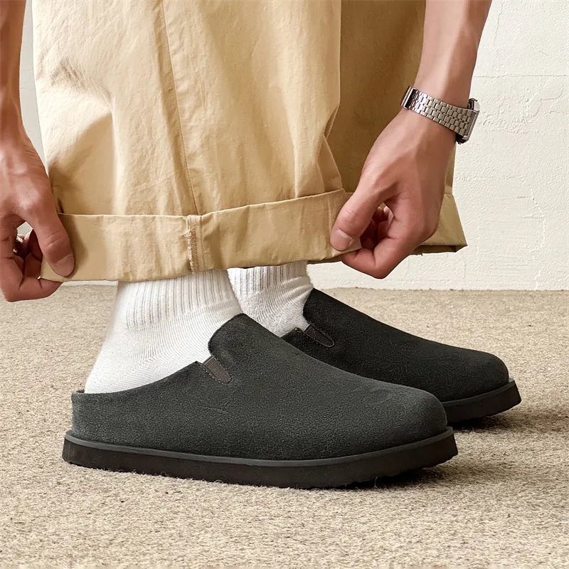 ΛOLUNKΛ Abrasion Resistant Slip Resistant Closed Toe Slippers Unisex-11