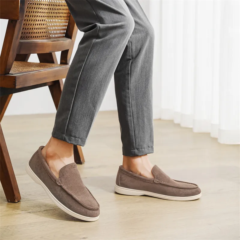 ΛOLUNKΛ Men's Casual Shoes Men Low Top Brown/Light Gray/Coffee/Dark Blue-6